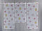 Gardinen Röttger Miniflächen-Set mit Blumen in pink türkis Scheibengardine