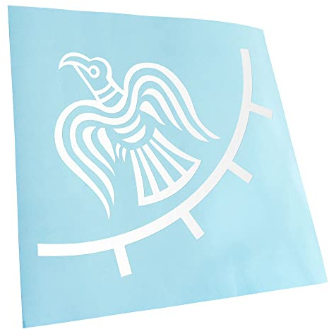 Kiwistar - Autoaufkleber - Weiß - Odin Raven Banner - Viking 11,5 x 10 cm - Weiß - Aufkleber für Auto, Laptop, Fahrrad, LKW, Motorrad