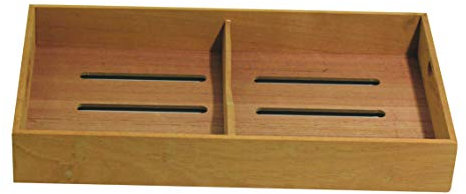 HankStar Zigarrentablett aus massivem spanischem Zedernholz, mit verstellbarer Trennwand, passend für große Humidoren, 30,5 x 17,8 x 4,4 cm