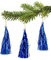Lamettini Lametta Anhänger Christbaumschmuck Weihnachtsanhänger (50, Blau)