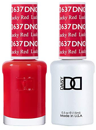 DND Duo Gel & Nail Polish Set - Lucky Red 637-2x15ml