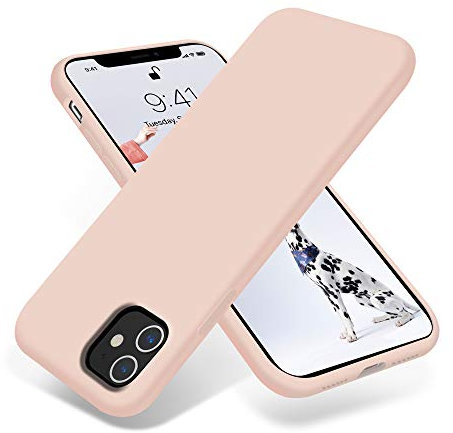 OTOFLY Ultra Slim Fit iPhone Case, Liquid Silicone Gel Cover with Full Body Protection, Anti-Scratch Shockproof Case Compatible with iPhone 11 (Pink)