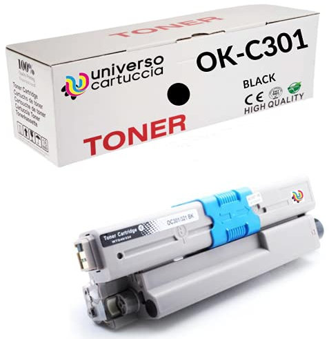 UniversoPatrona® Kompatibler Toner No OEM für Drucker C301 C321 MC332 MC342 5 Toner kompatibel für Oki C301dn C321dn MC332dn MC342dn MC342dnw MC342dw MC342w C301 BLACK