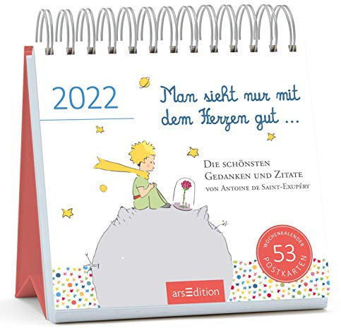 Postkartenkalender Man sieht nur mit dem Herzen gut ... 2022