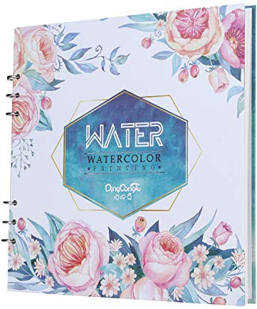 Zeichenbuch Blanko Zeichenblock Spiralbindung Aquarellblock Hardcover Skizzenblock 20 Blatt Skizzenpapier Aquarell Skizzenbuch Quadrat Aquarellpapier Malen Skizzen Malblock Kinder Erwachsene