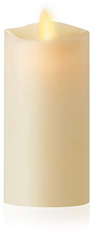 Luminara Indoor Ivory Slim Pillar LED Candle - Flameless, Battery Powered, Timer, 5cm x 15cm