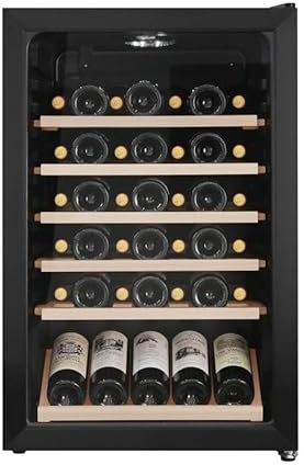 CAVIN Polar Collection 49 - Weinkühlschrank, 45 Flaschen, 1 Temperaturzone 4-22°C, Kompressorkühlung, Kapazität 45 Flaschen, Holzregalböden, Glastür mit UV-Schutz
