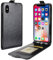 Compatible For iPhone X/iPhone Xs Case, Slim Vertical Flip Folio Phone Case PU Leather Protective Cover Magnetic Closure Shell with Card Slot For iPhone X/iPhone Xs Phone case (Black)