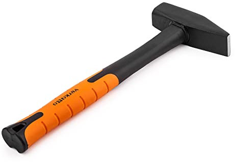 Mivos Martello da Fabbro 800 g - Tipo Tedesco - Martello da Meccanico con Testa Forgiata in Acciaio e Manico in Fibra di Vetro - Martello da Falegname con Manico Ergonomico Antiscivolo