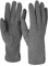styleBREAKER Damen Touchscreen Handschuhe Einfarbig, seitlich gerafft, warme Fingerhandschuhe, Winter 09010037, Farbe:Grau