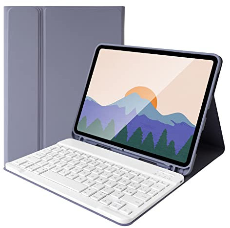 Lively Life Custodia con Tastiera per iPad Air 11 pollici (M3 2025 / M2 2024) e Air 4a/5a Gene e iPad Pro 11 pollici (1a/2a/3a/4a), Layout Italiano QWERTY, con Slot per Penna Stilo - Viola