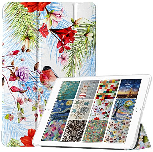 DuraSafe Cases Cover anteriore e posteriore per iPad Mini 4 da 7,9 pollici 2015 [Mini 4a generazione] A1538 A1550, con stampa intelligente in tre parti, leggera e morbida, in silicone trasparente,