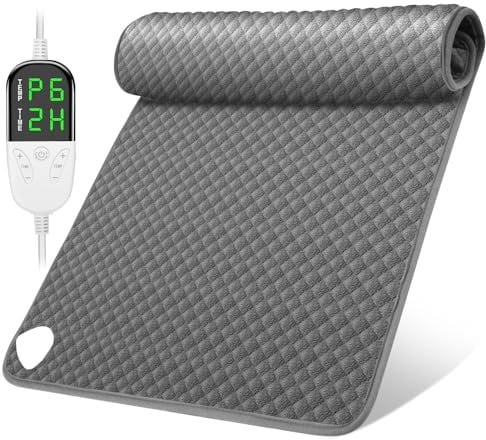 MILFECH 84 x 44 cm Heizkissen mit Abschaltautomatik, Elektrisch Wärmekissen Schnelle Heiztechnik mit 6 Temperaturstufen&4 Timing-Einstellung, Groß Sicheres Wärmepads für Rücken Nacken Schulter