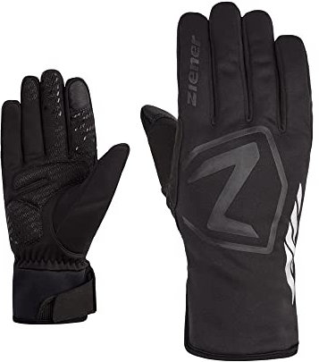 Ziener Herren DAQUA Fahrradhandschuhe, Winter |wasserdicht, Soft-Shell, gepolstert, Black, 7