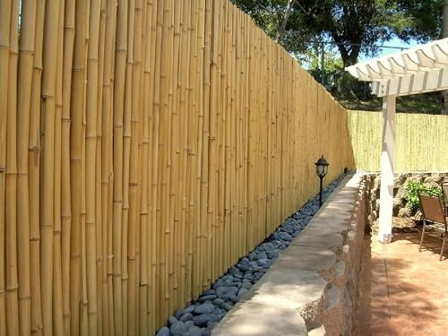 DE-COmmerce Haute Qualité Clôture de Jardin Brise-Vue Bambou aty NATURE I Jardin, Terrasse, Balcon Avec Fermé Tuyaux I Coupe-Vent Bambou (Hxl) 250 CM X 180 CM