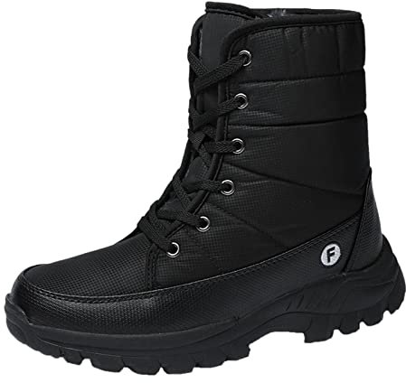Yowablo Herren Stiefeletten Schnürstiefeletten High Top Schneestiefel Baumwollschuhe Schuhe Herren Stiefeletten
