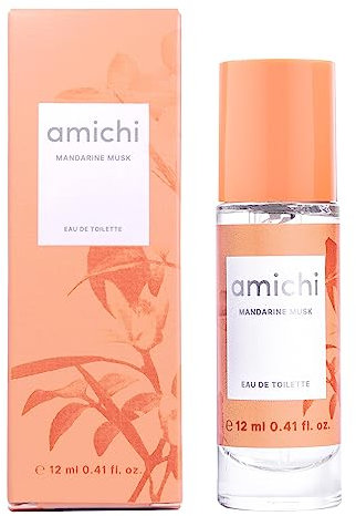 AMICHI - Mandarine Musk 12 ml, Colonia Mujer, Formato Viaje en Spray, Perfume Mujer, Eau de Toilette Femenina, Agua Fresca, Fragancia Dulce y Cítrica