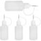 XPEX Lot de 4 flacons d’applicateur de Colle (en Plastique qualité LDPE) avec Pointe Aiguille,Flacons Applicateurs à Embout-5ml，Bouteilles Squeeze