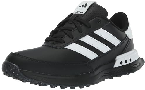 adidas Golf Zapatos de golf S2G de cuero con cordones sin pinchos para hombre, Coreblack/Greyfour/Ironmet, 40 EU