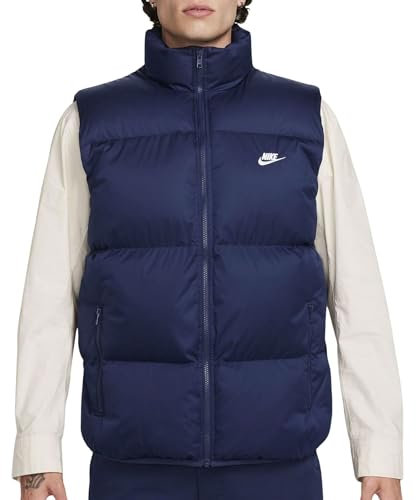 Nike Herren M NK TF Club Puffer Vest Jacket, Midnight Navy/White, L