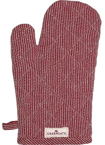 GreenGate Ofenhandschuh Alicia Rot Baumwolle Grillhandschuh BBQ Handschuh