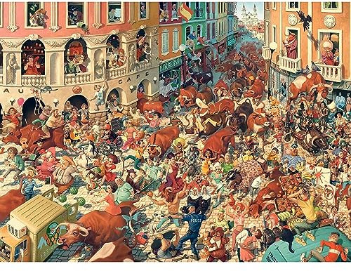 Castorland Puzzle 3000 pièces : Course de taureaux à Pampelune