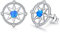 REDSUN Opal Ohrstecker für Frauen 925 Sterling Silber Kompass Ohrstecker mit blauem Opal Ohrringe hypoallergen Schmuck Geschenke für Frauen Mädchen