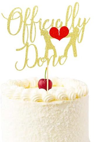Arthsdite 1 Stück offiziell fertiger Tortenaufsatz Scheidung Kuchen Dekoration Single Scheidung Freiheit Kuchen Topper für Broken Up Free at Last Bye Felicia Neu Unheiratete Party Dekoration – Gold