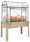 Outsunny Wooden Raised Planter with Plastic Greenhouse Cover and Bed Liner, Elevated Garden Bed for Vegetables, Flowers, Herbs, 115 x 60 x 165cm, Clear