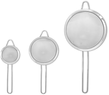 Farberware Lot de 3 passoires professionnelles, comprend des passoires de petite, moyenne et grande taille, idéales pour filtrer les pâtes, les sauces, tamiser la farine, et plus encore. Passe au