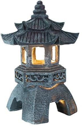 Sosoport Dekorative Solarleuchten Gartenschmuck chinesisches solarleuchten für außen solar gartenbeleuchtung Ornament Sonnenlicht Solarleuchte für den Garten Garten-Solar- Zen