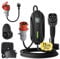 dé Mobile Wallbox/Ladestation 11kW [3-phasig|25m|6-16A] mit Einstellbarer Ladeleistung, Ladekabel CEE 16A auf Typ 2 und EV Ladegerät für Model Y/3, ID.3/4/5, MG4, EX30, e-up, e-tron, Zoe und andere EV