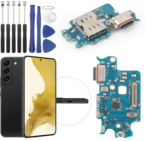 RongZy Dock Connector für Samsung Galaxy S22 5G Ladebuchse mit Flex Kabel kompatibel mit Samsung Galaxy S22 5G S901B USB Typ C Ladeport Ersatz