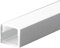 ENERGMiX 2m Alu-Profil Alu Schiene Kanal System für LED-Streifen Akustikpanel Milchglas Abdeckung 10 mm Breit Profil A-1