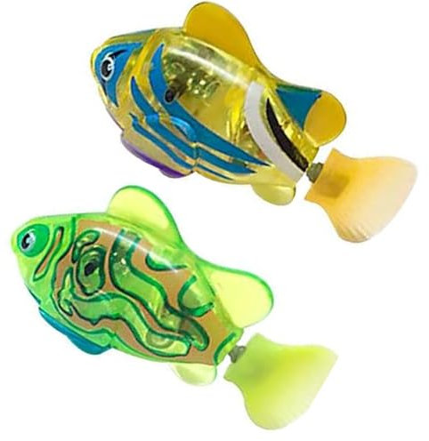 2 Pièces Poisson Robot, Poisson Robot Bain, Jouet Bain Poisson Qui Nage, Poisson Jouet Enfant Electronique, Tortue Robot Fish, pour Enfants Enfants Cadeaux, Batterie Electrique Poisson Aquatique