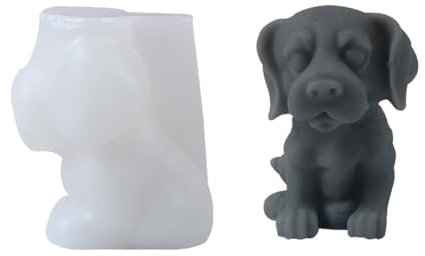 Meiliyizu Stampo in Silicone a Forma di Cane per Candele, Resina Epossidica, Sapone e Gesso - Decorazioni Beagle