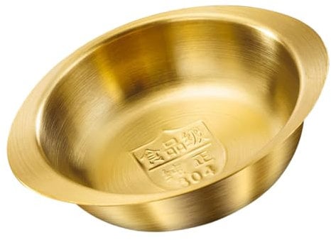 CRILSTYLEO Behälter Für Sojasauce Essig Schalen Saucenbehälter Saucenschüssel Schalen Mit Sojasauce Sub-boxen Zum Würzen Dip-sauce-becher Sauce Tassen Rostfreier Stahl Golden Wiederverwendbar