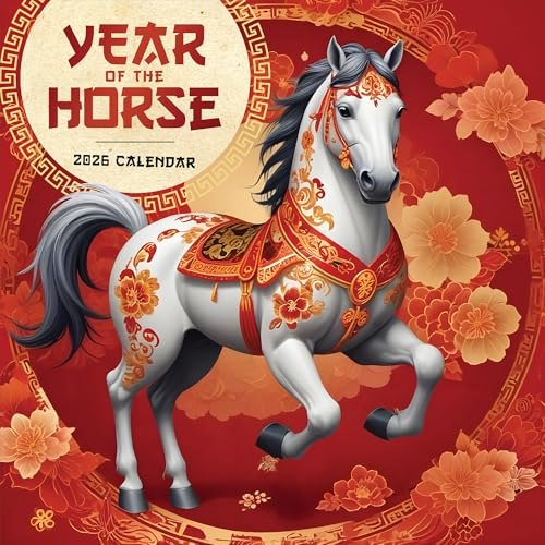 TF Publishing 2026 Year of the Horse Wall Calendar - Large Grids for Appointments and Scheduling - Vertical Monthly Wall Calendar 2026 w/Premium Matte Paper for Home and Office Organization - 12x12in