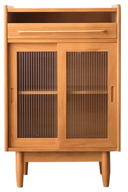 Mehrschichtiger Küchenschrank mit geschlossenem und offenem Design, Orange