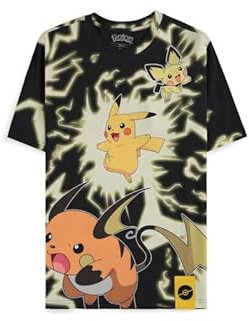 Pokémon Team Männer T-Shirt Multicolor M 100% Baumwolle Fan-Merch, Gaming, Pikachu