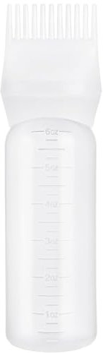 lylqmy Hair Dye Brush Bottle Hair Root Comb Applicator Bottles Hair Dye Tools Applicator Brush Bottles for Salon (white)