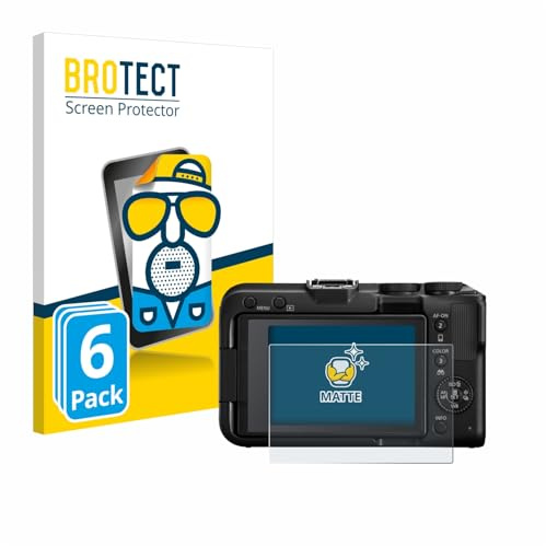 BROTECT Schutzfolie für Canon EOS R50 V | 6 Stück Entspiegelnder Displayschutz Made in Germany Matte Displayschutz-Folie Anti-Reflex Anti-Fingerprint Einfache Montage