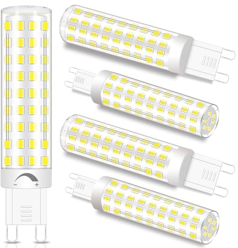 ZHENMING G9 LED 10W 6000K Kaltweiß Dimmbar Ersatz 100W Halogen | 900 Lumen kein Flackern 360° Abstrahlwinkel AC 220-240V 5er Stück