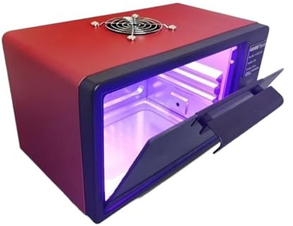 UV-Lampe zur Aushärtung, UV-Härtungsbox, hochintensiver 365 nm 395 nm 405 nm LED-UV-Ofen for Harz, schnelles, flexibles Bildschirmreparaturkabinett(Switch,120W 395nm)