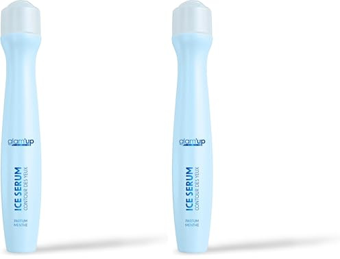 Glam'Up Paris - Roller Sérum Contour des Yeux - à l’Aloe Vera et à l’Acide Hyaluronique - Hydratation Intense - Roll-on Eye Serum - K-Beauty (Lot de 2)