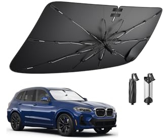 BIBIBO Kompatibel mit BMW X3 G01 2018-2024 Sonnenschutz Abdeckungen Frontscheibe Sonnenschirm Die Vordere Schallwand Windschutzscheibe Auto Sonnenblende X3 Zubehör
