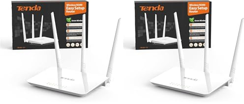Tenda N300 Router Wireless con Antenne 5dBi ad Alta Potenza (Confezione da 2)
