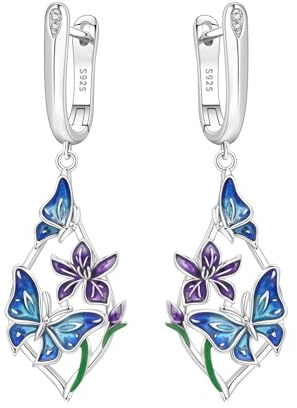 CYCUFF 925 Sterling Silber Hoop Ohrringe Bunte Cubic Zirkonia Schmuck Ohrringes für Frauen Set Ohrring Geschenke für Sie