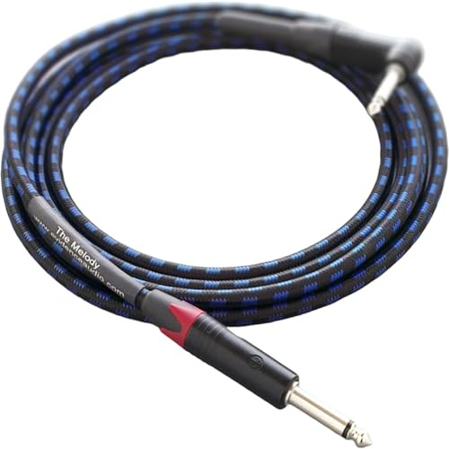 Evidence Audio 15ft/4.5m Melody Cable with Right to Straight 1/4 inch Phone Plugs