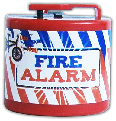 FAHRRADKLINGEL elektrisch Polizei Feuerwehr Alarm Sirene Fahrrad Klingel Glocke Kinder 16 (Fire Alarm, Rot)